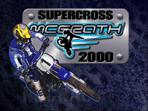 Jeremy McGrath Supercross 2000 title screen for Sega Dreamcast
